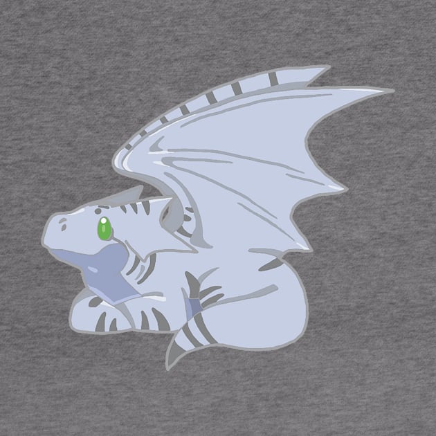 Cute Grey Cat Dragon by SugarDrake